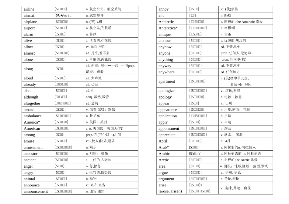 新课标词汇表 _第2页