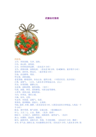 药膳食材集锦