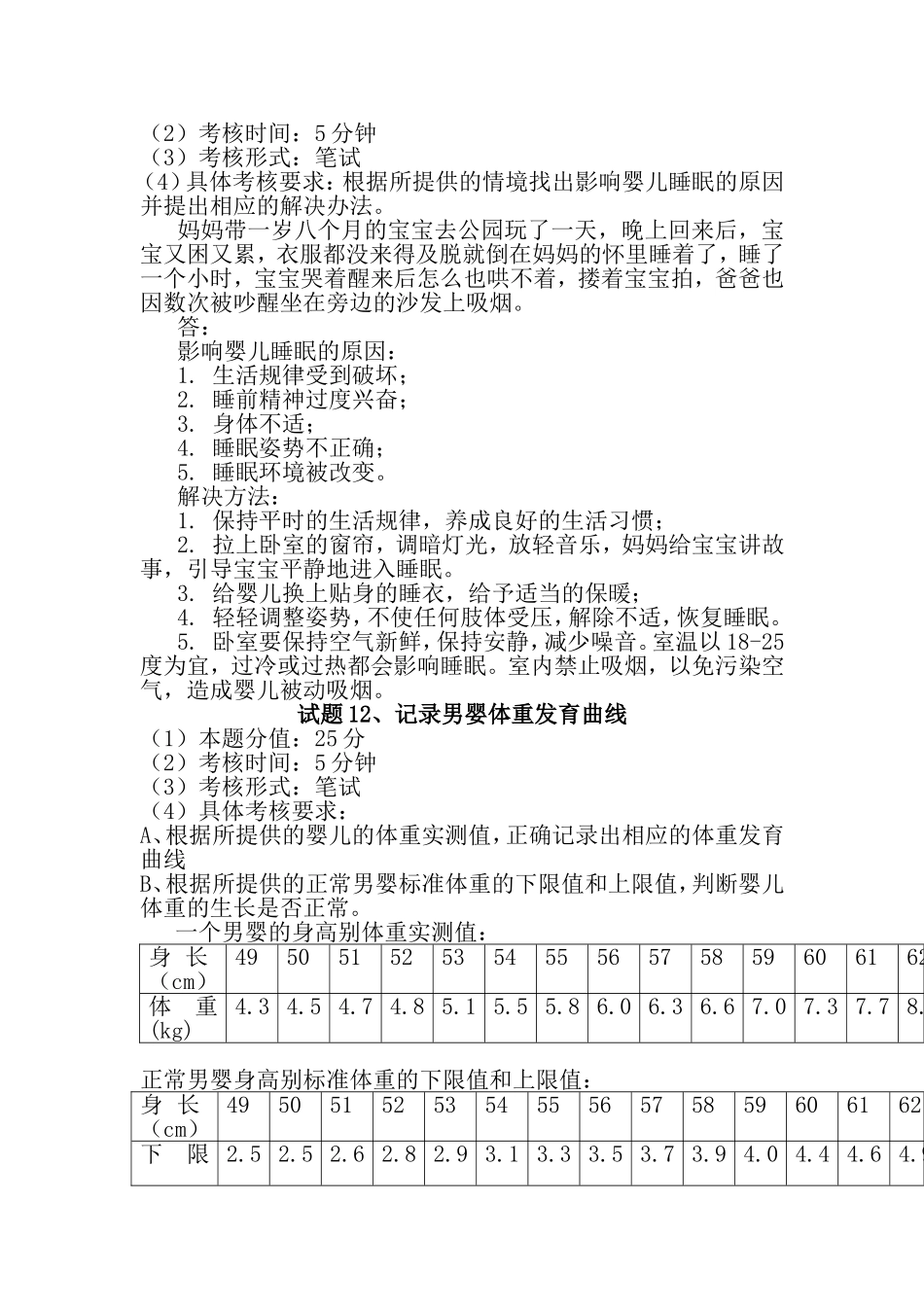 育婴师考试技能练习（补充）_第3页