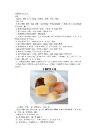 月饼制作方法大全