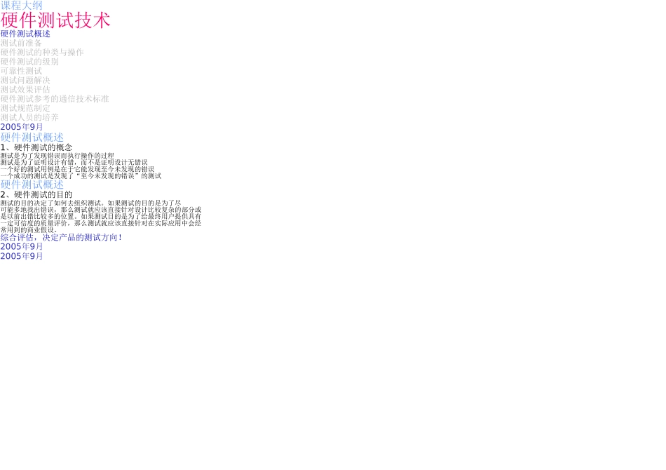 硬件测试技术 课程大纲_第1页