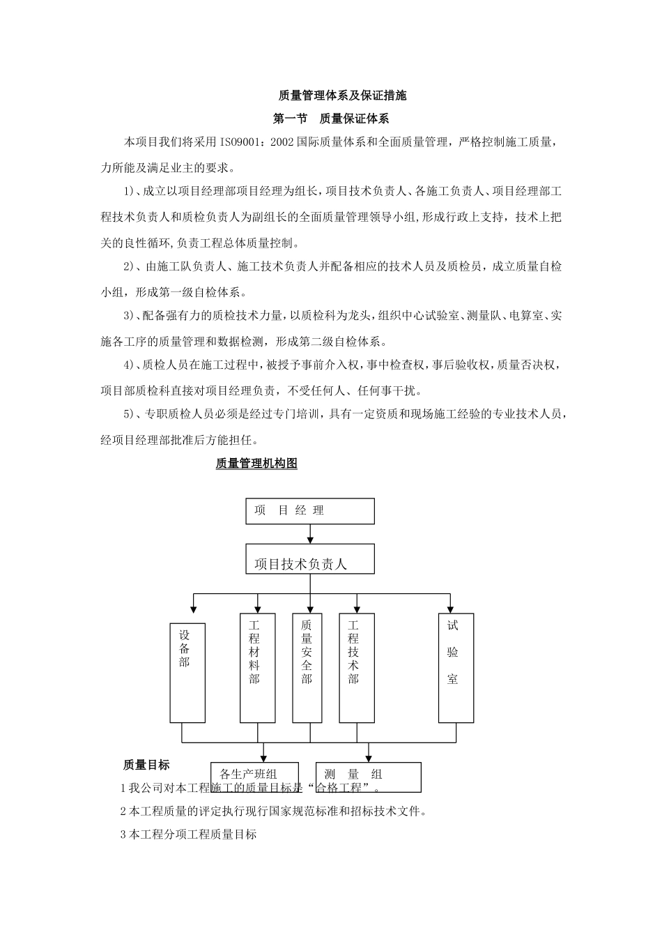 质量管理体系及保证措施_第1页