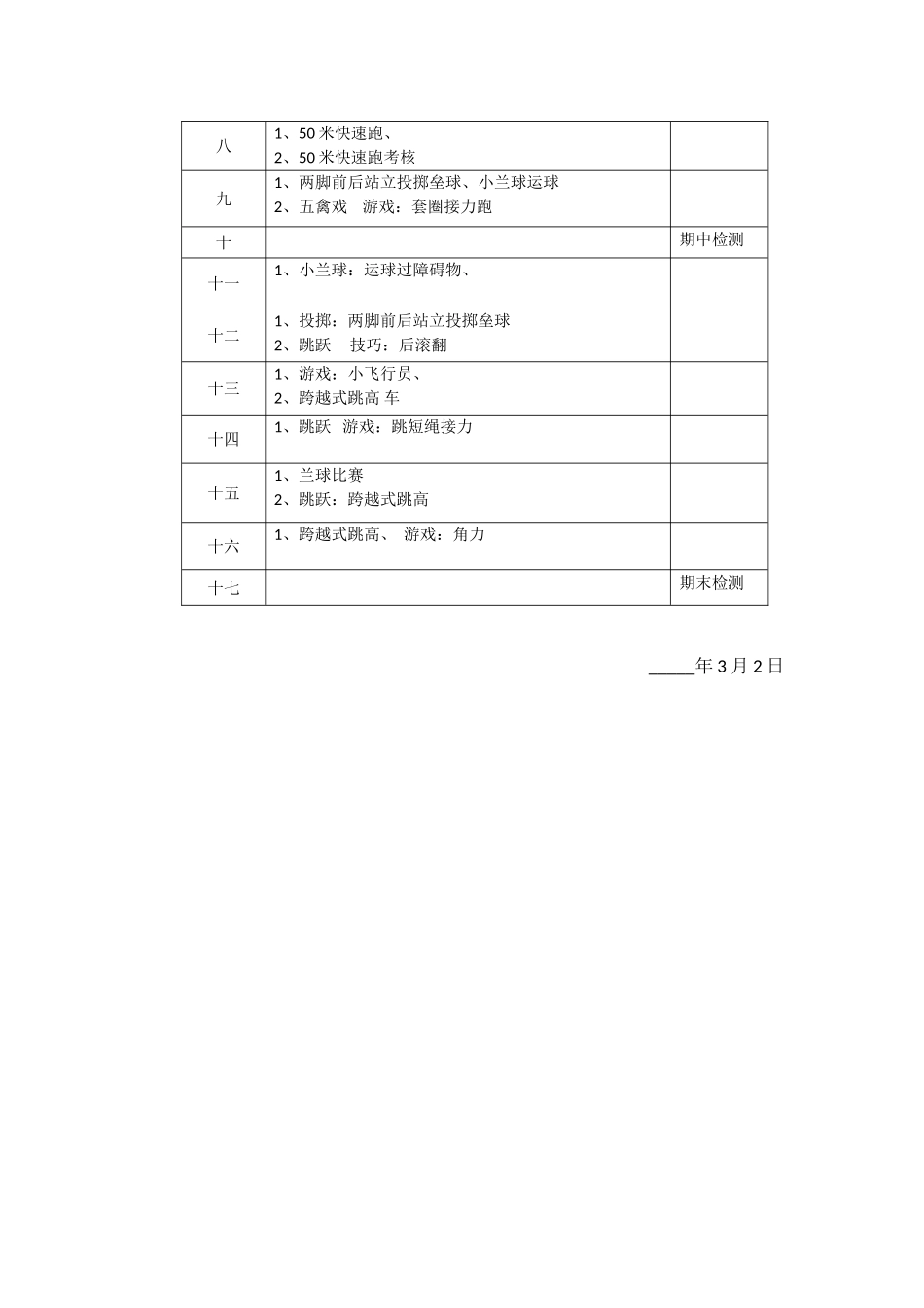备课本人教版三年级下册体育全册教案_第3页