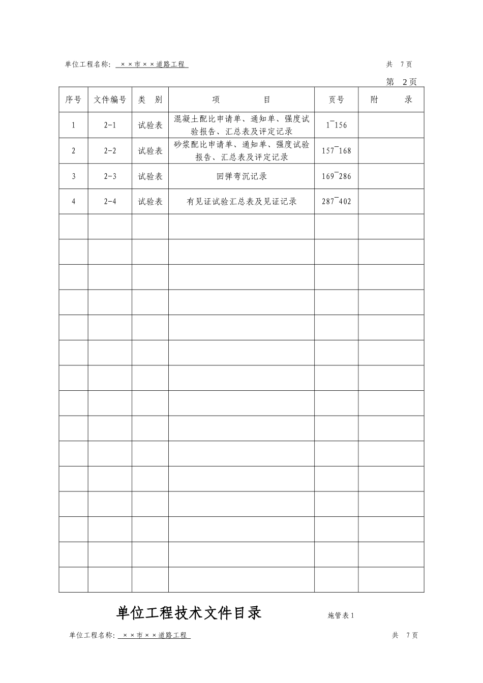 单位工程技术文件目录_第2页