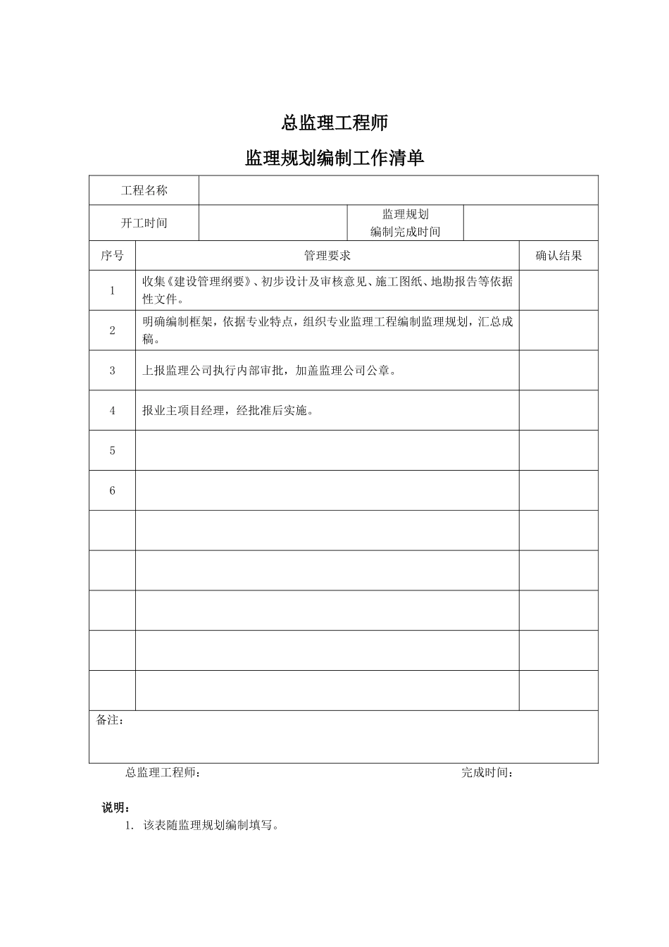 总监理工程师监理项目部组建清单_第3页