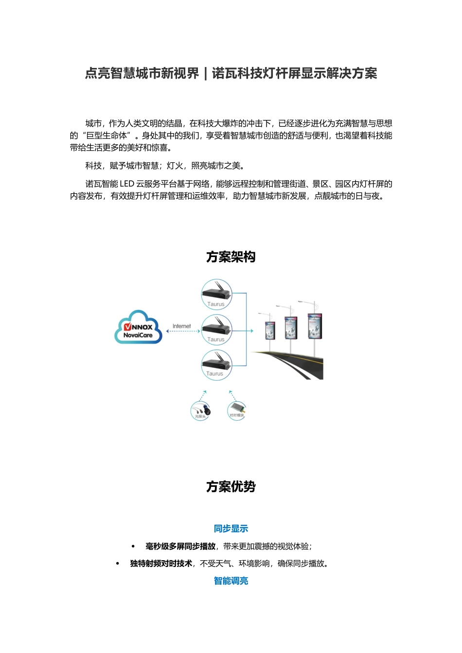 点亮智慧城市新视界诺瓦科技灯杆屏显示解决方案_第1页