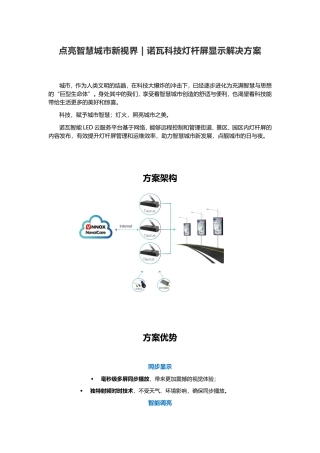 点亮智慧城市新视界诺瓦科技灯杆屏显示解决方案