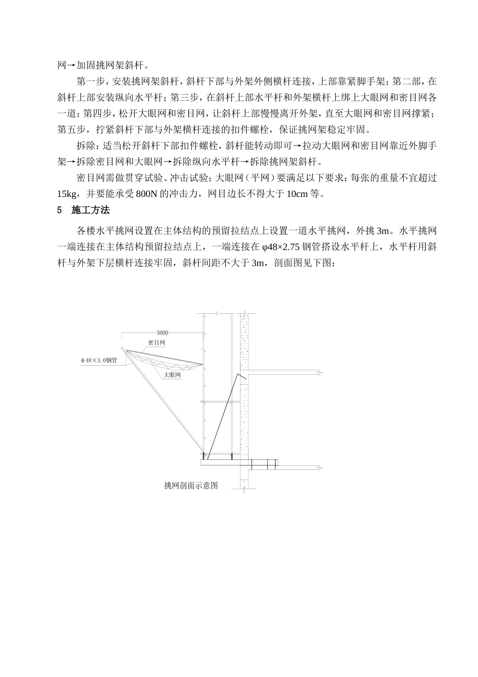 房地产A区悬挑脚手架挑网方案_第3页