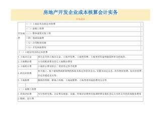 房地产开发企业成本核算会计实务