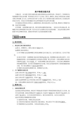 高中物理功能关系