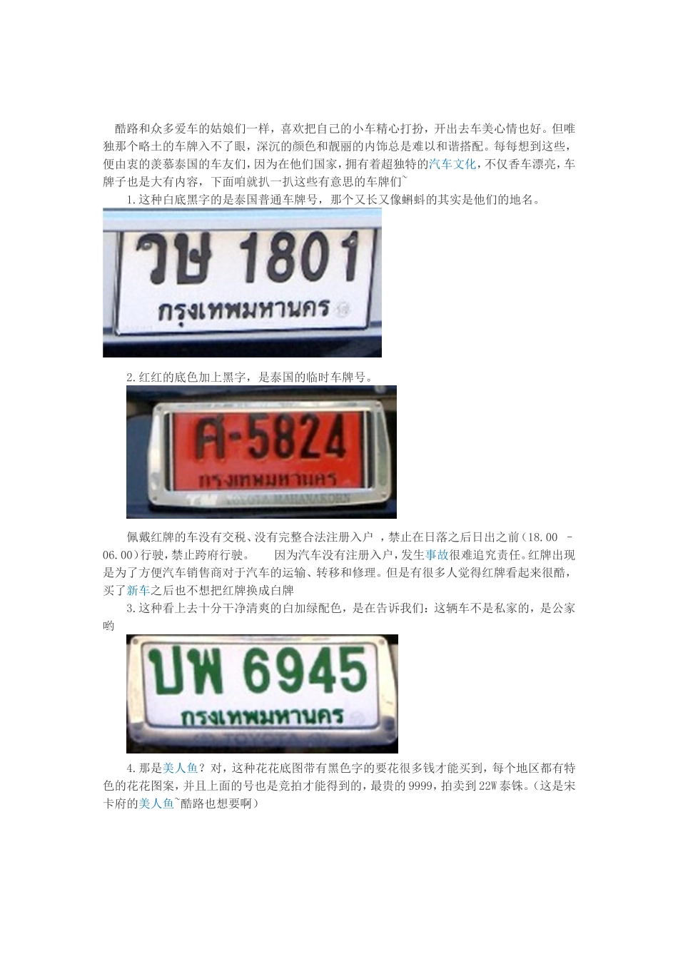 白底黑字是~自用车（白牌 一般汽车通过合法注册所得到的车牌）_第3页