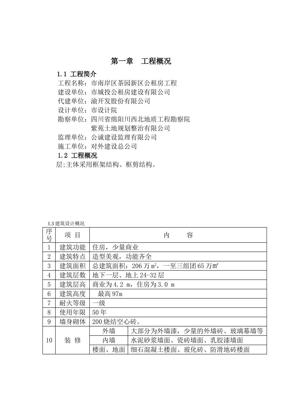 茶园新区公租房工程施工组织设计_第2页