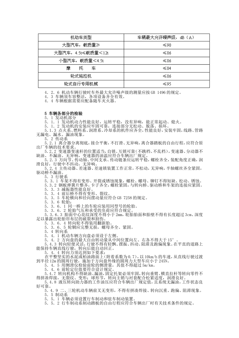 厂内机动车辆安全检验技术要求_第3页