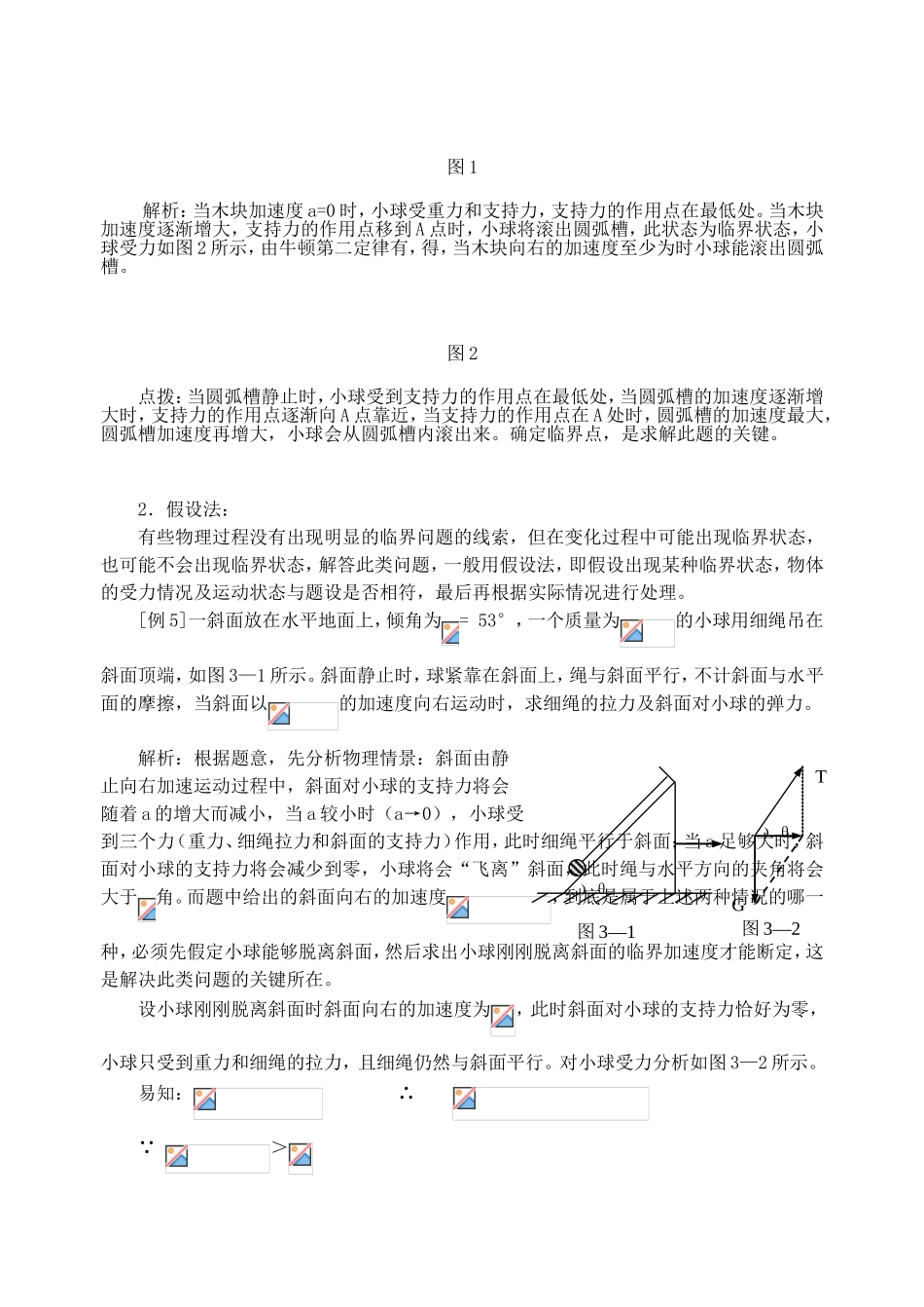 高三物理复习专题：动力学中的临界问题_第3页