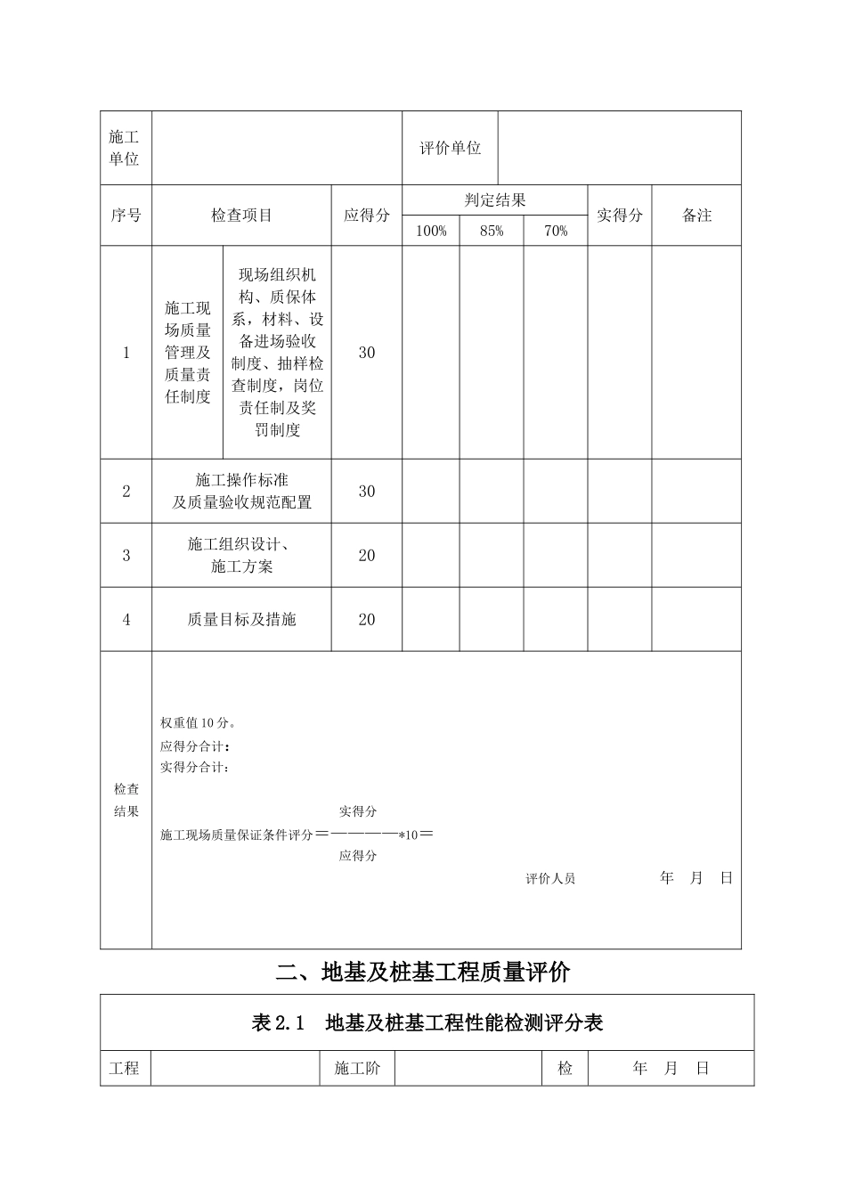 建筑工程质量评价表_第2页