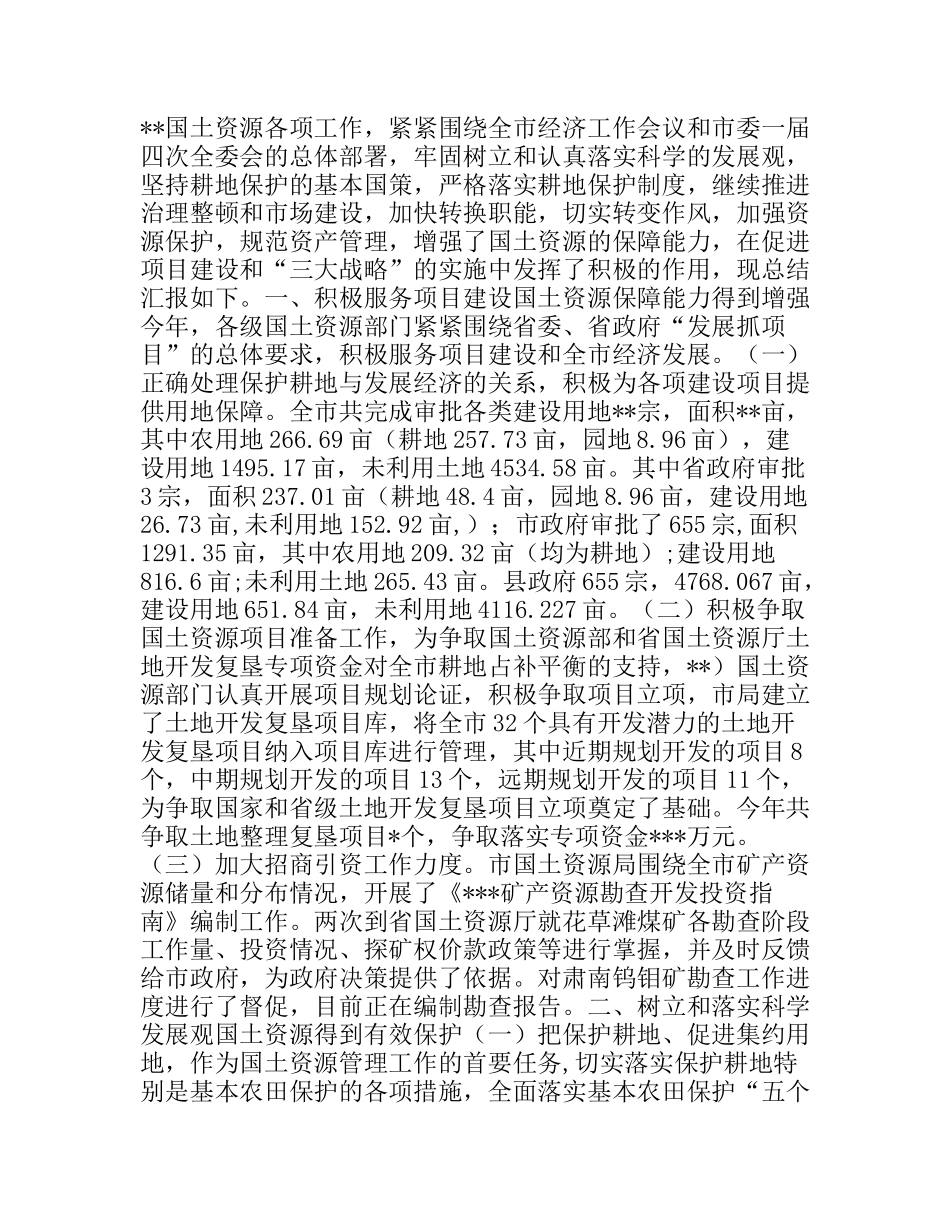 工作总结（国土资源）_第1页