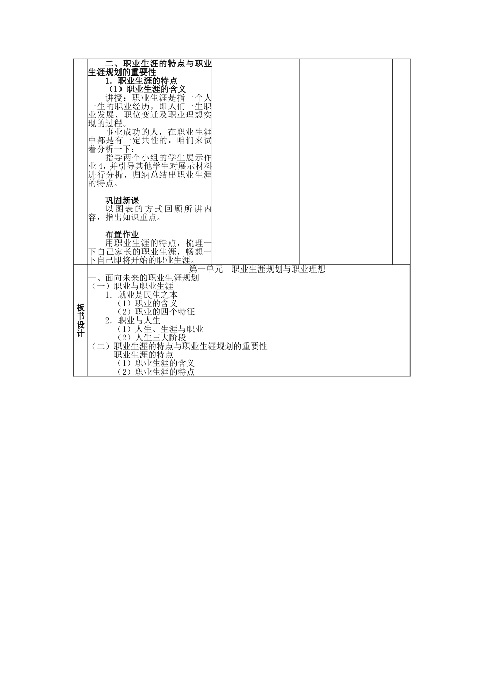 模块一   职业生涯规划与职业理想 教学设计_第3页