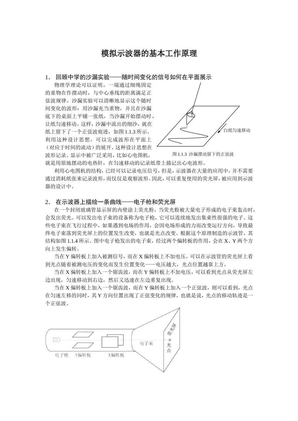 模拟示波器的基本工作原理_第1页