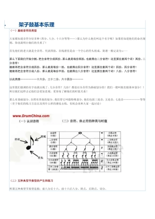 架子鼓基本乐理知识点汇总