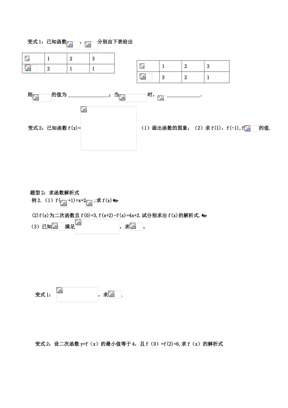 函数概念与表示知识点汇总_第2页