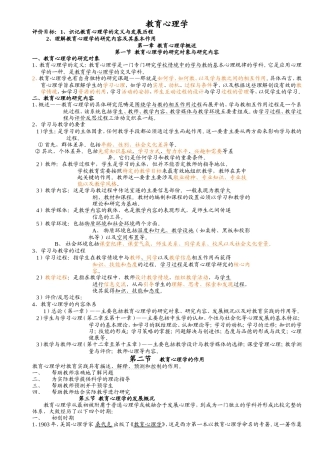 教育心理学课程教学测试题