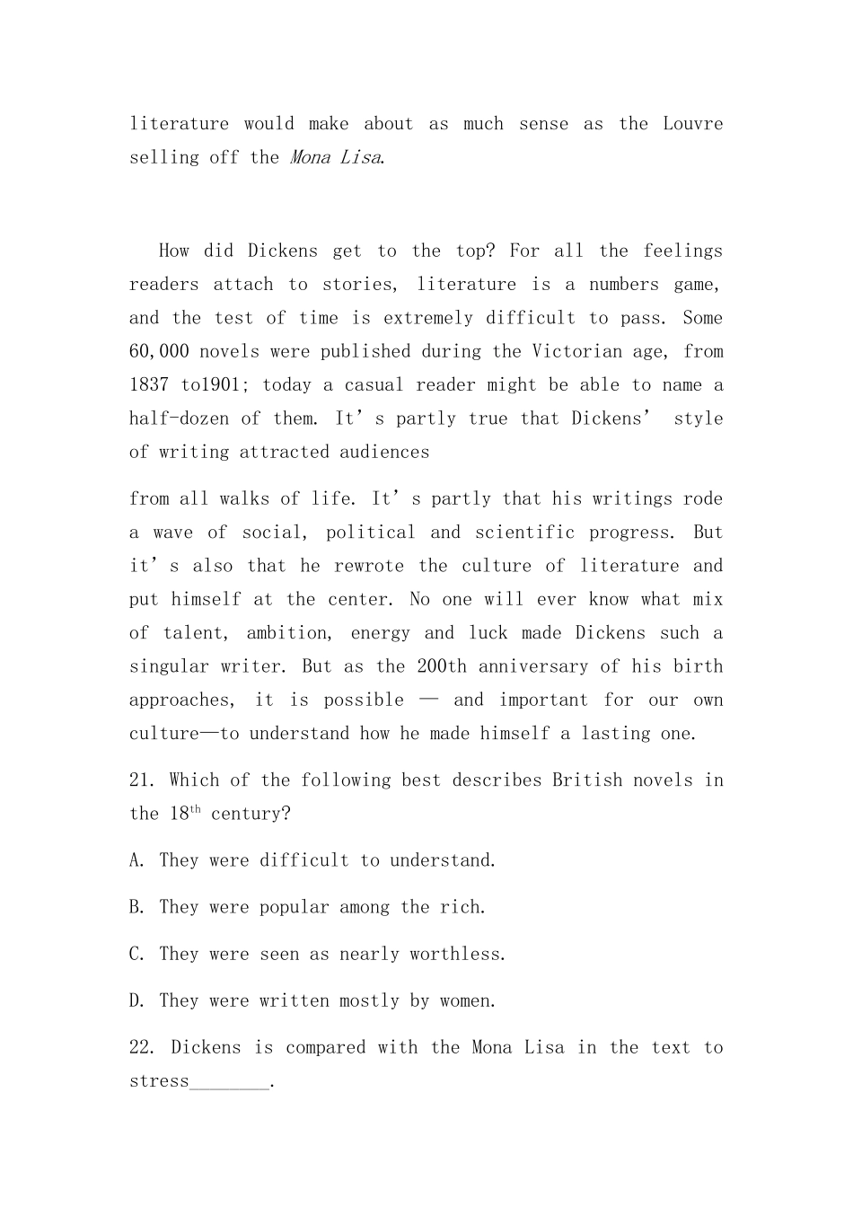 年普通高等学校招生全国统一考试英语模拟试题_第2页