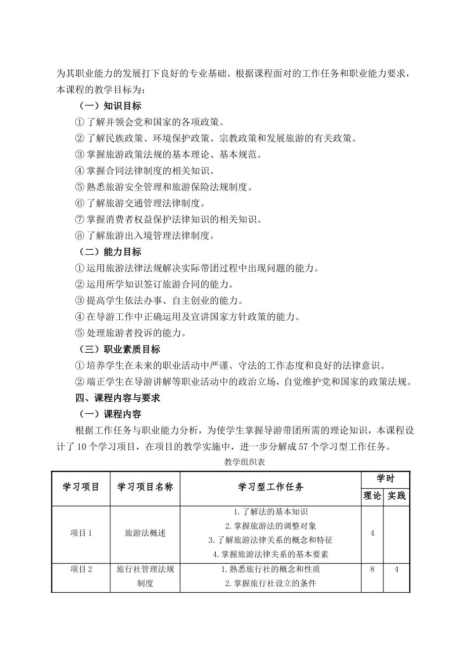 旅游服务与管理专业《旅游政策与法规》课程_第2页