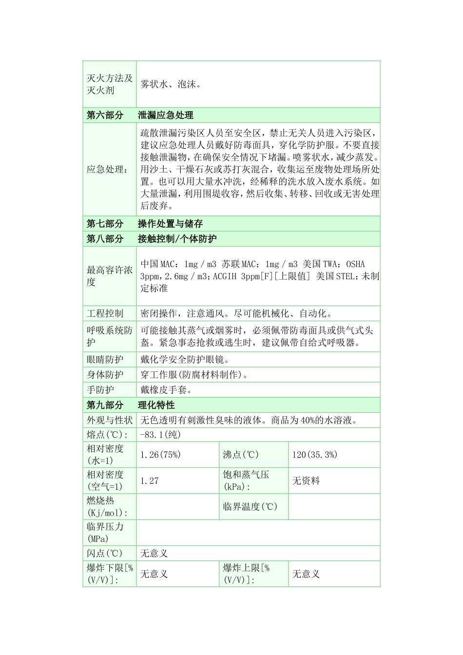 氢氟酸危险化学品知识点梳理汇总_第2页
