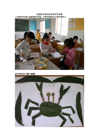 走进秋天综合活动学生作品展