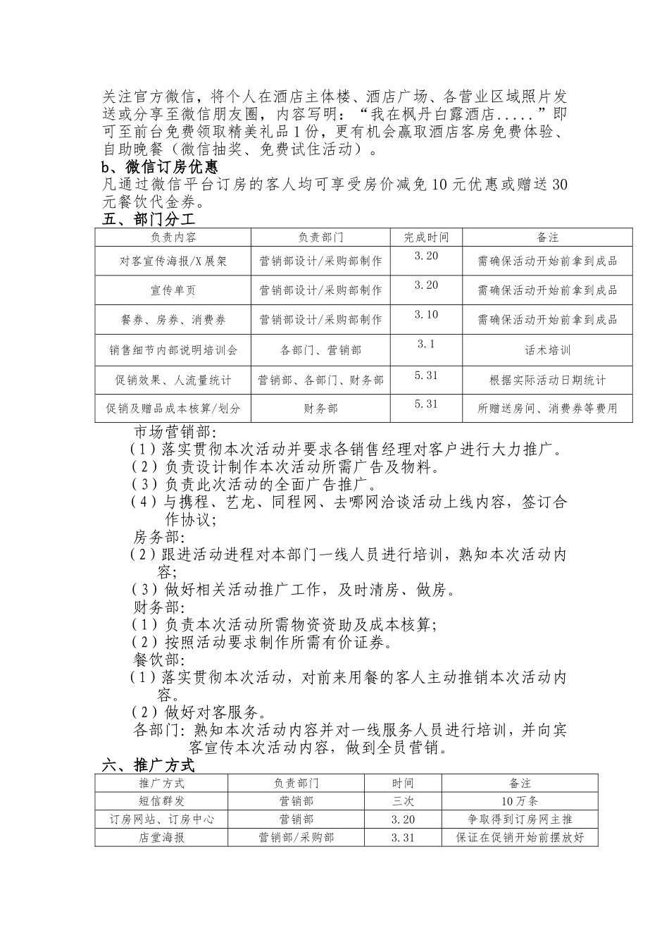 试营业期间酒店促销方案_第3页