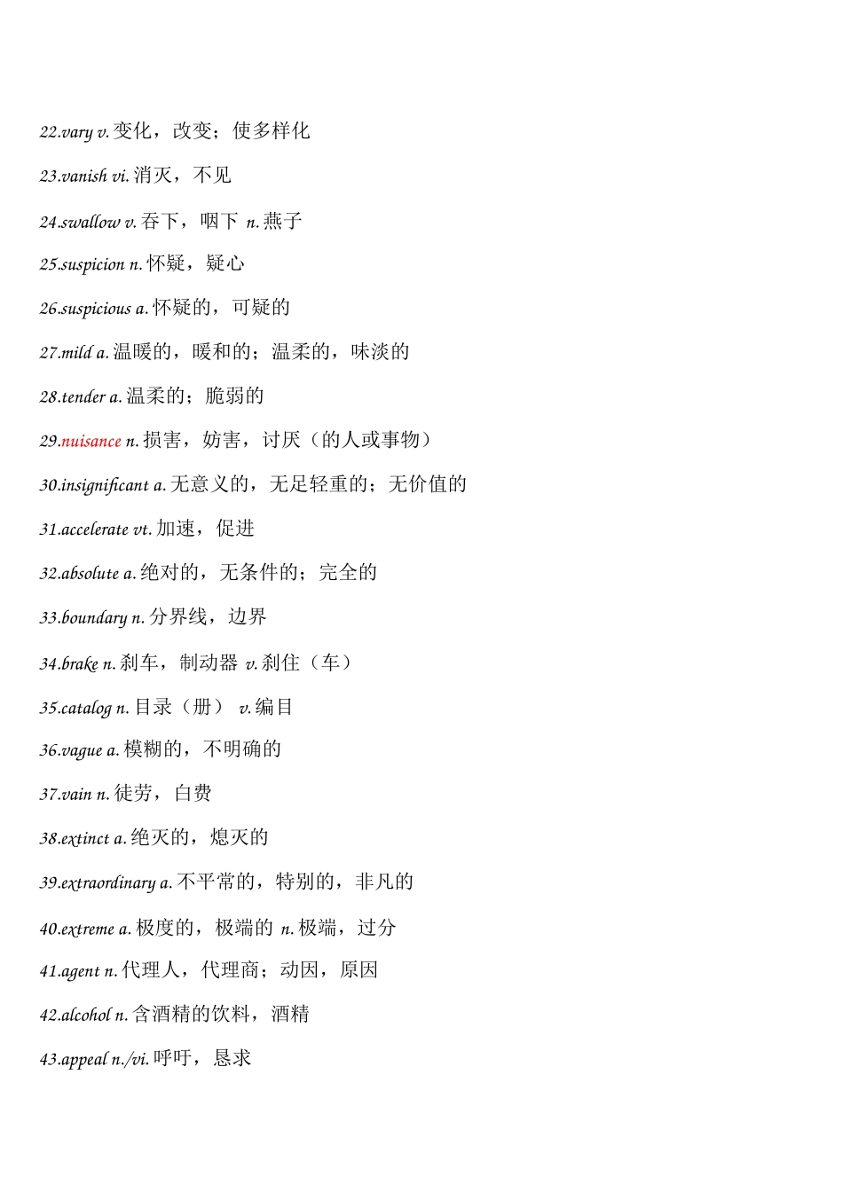 四级核心词汇690个附高频词汇表_第2页