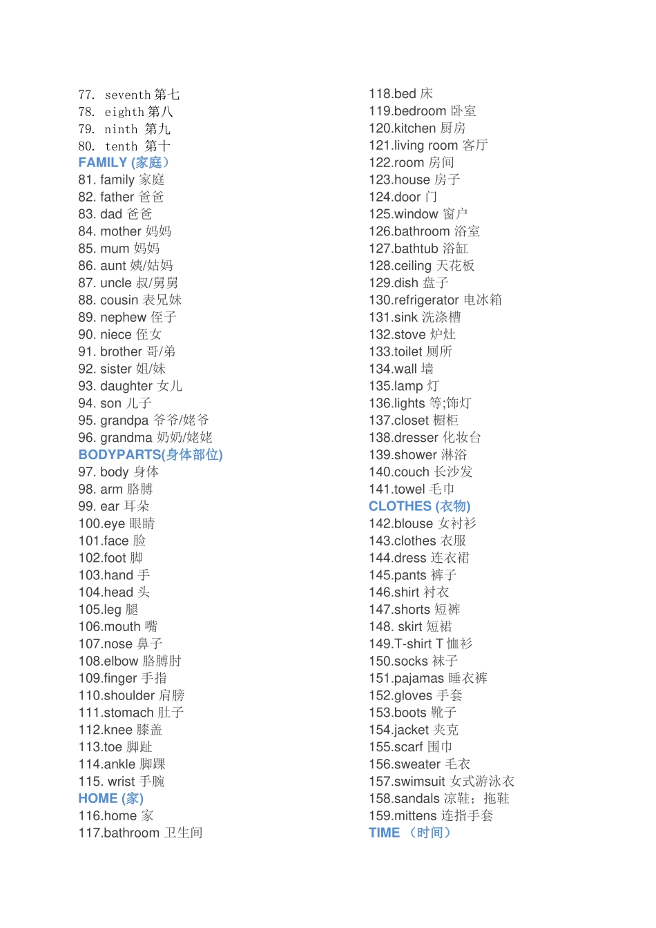 小学英语单词汇总_第2页