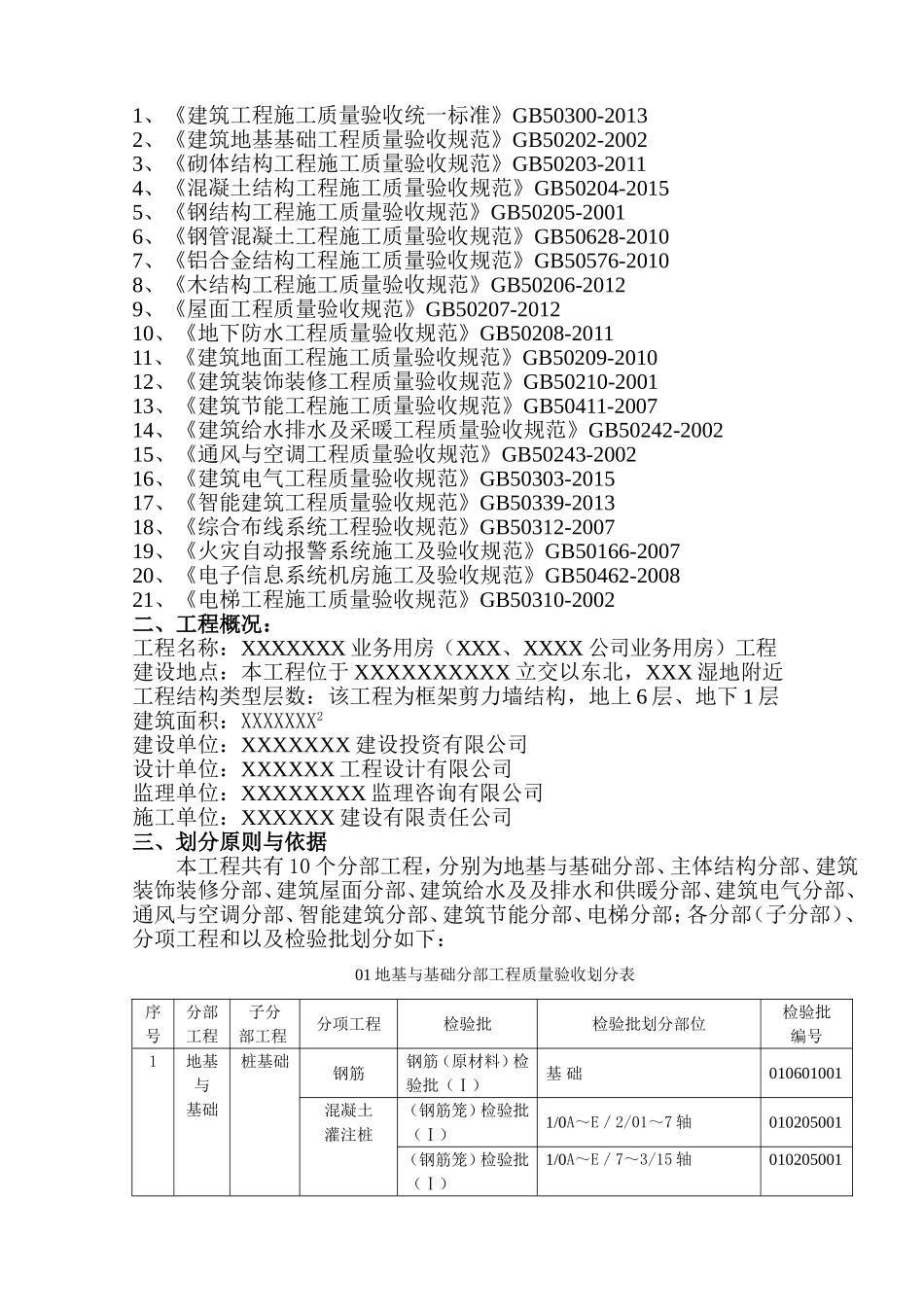 业务用房建筑工程质量验收检验批划分专项方案_第3页