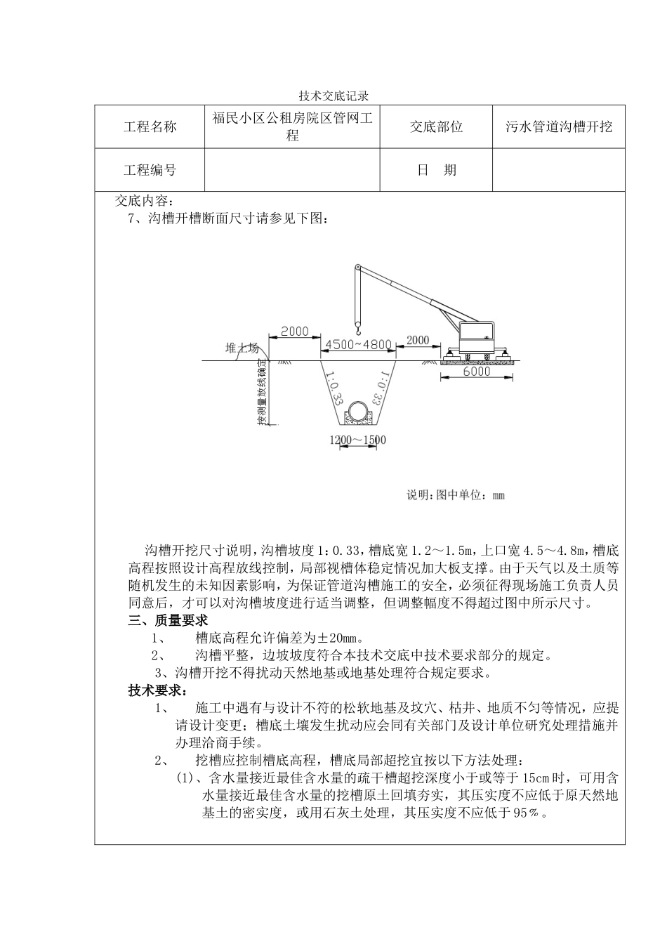 小区公租房院区管网工程技术交底记录_第2页