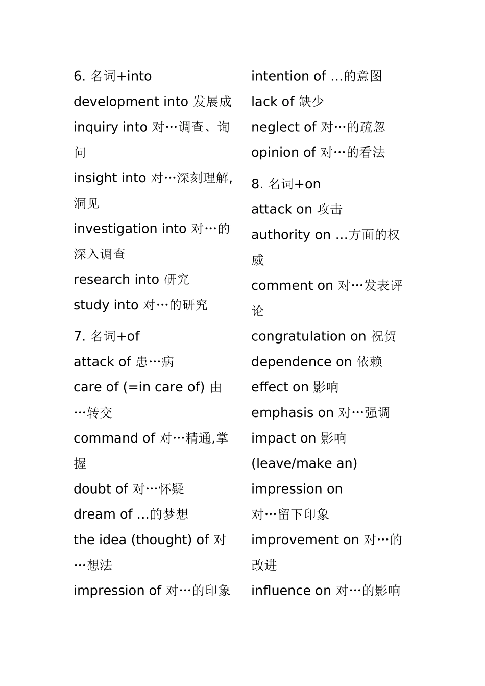 英语语法 名词与介词的搭配_第3页