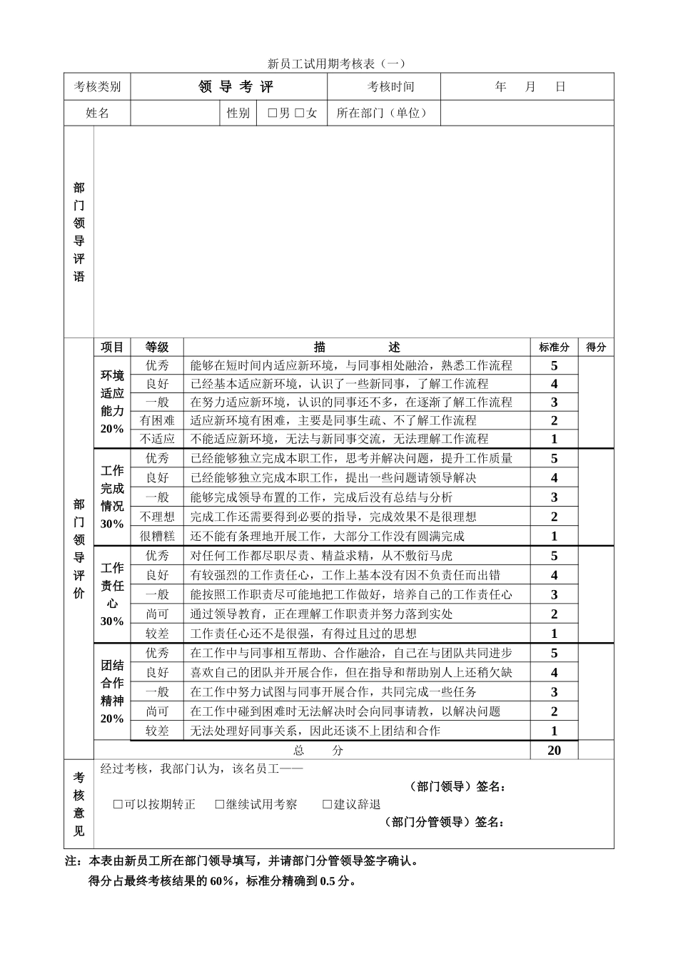 新员工试用期考核表_第1页