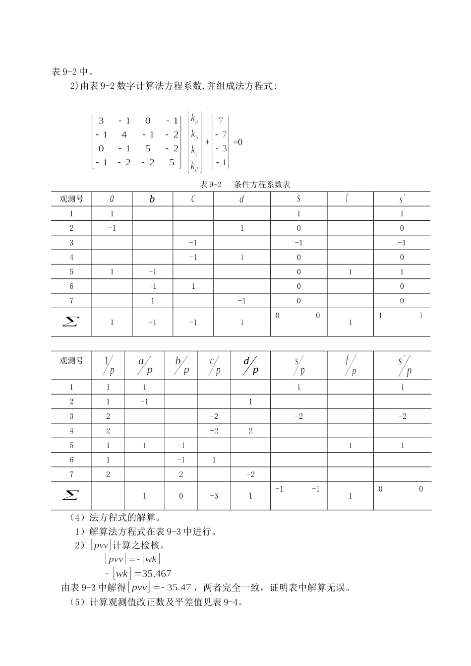 水准网按条件平差算例_第2页