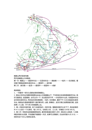 峨眉山两天旅游攻略