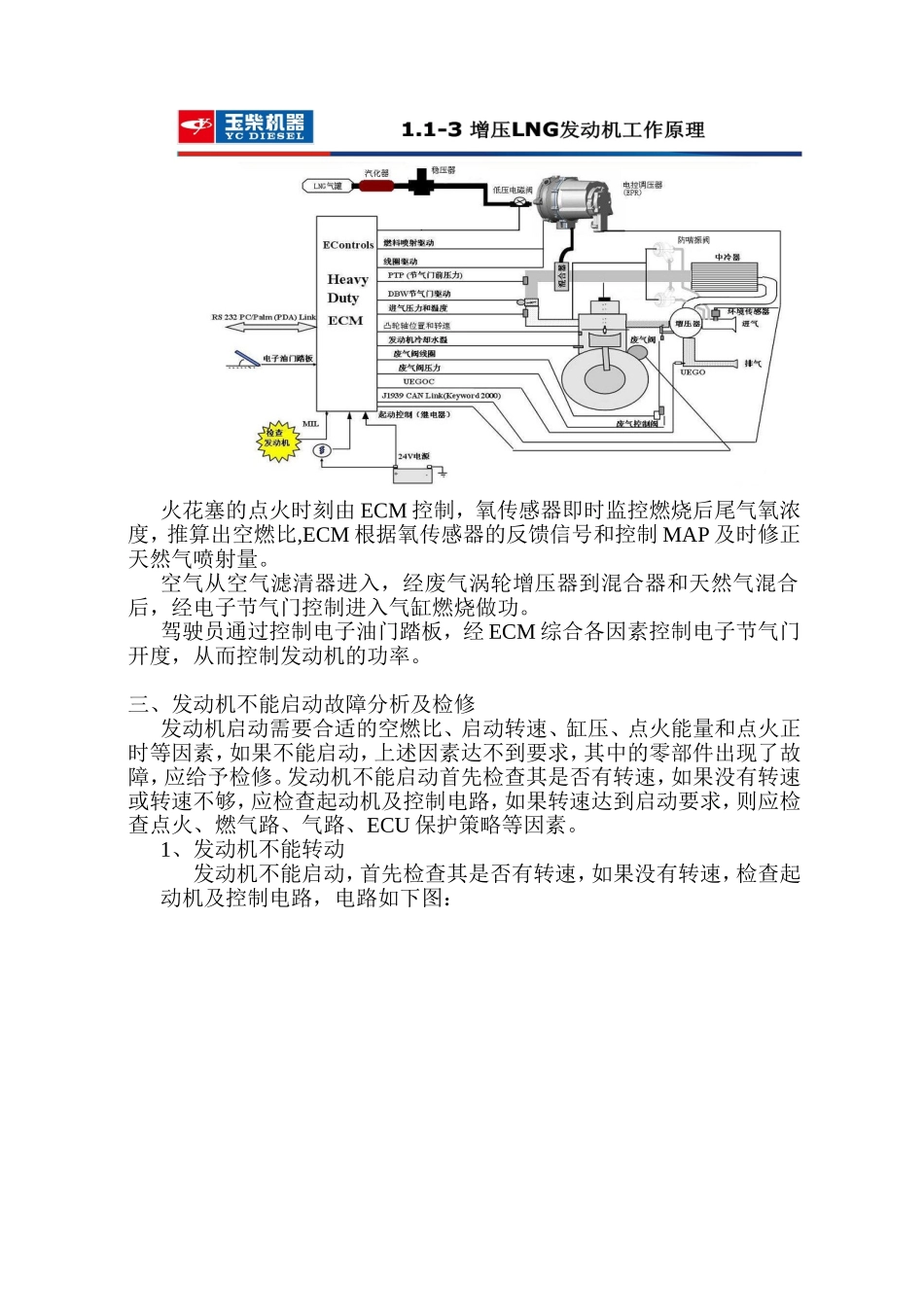 玉柴天然气发动机不能启动故障分析与排除_第2页