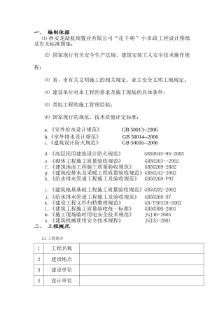 置业有限公司“花千树”小市政工程施工组织设计