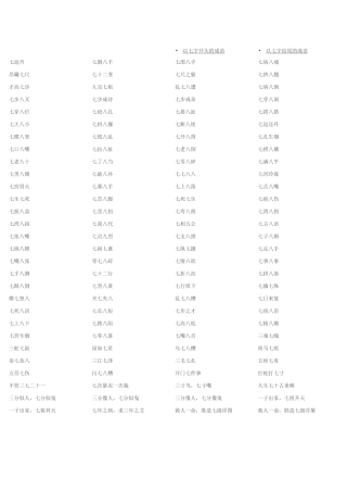 以七字开头结尾的成语