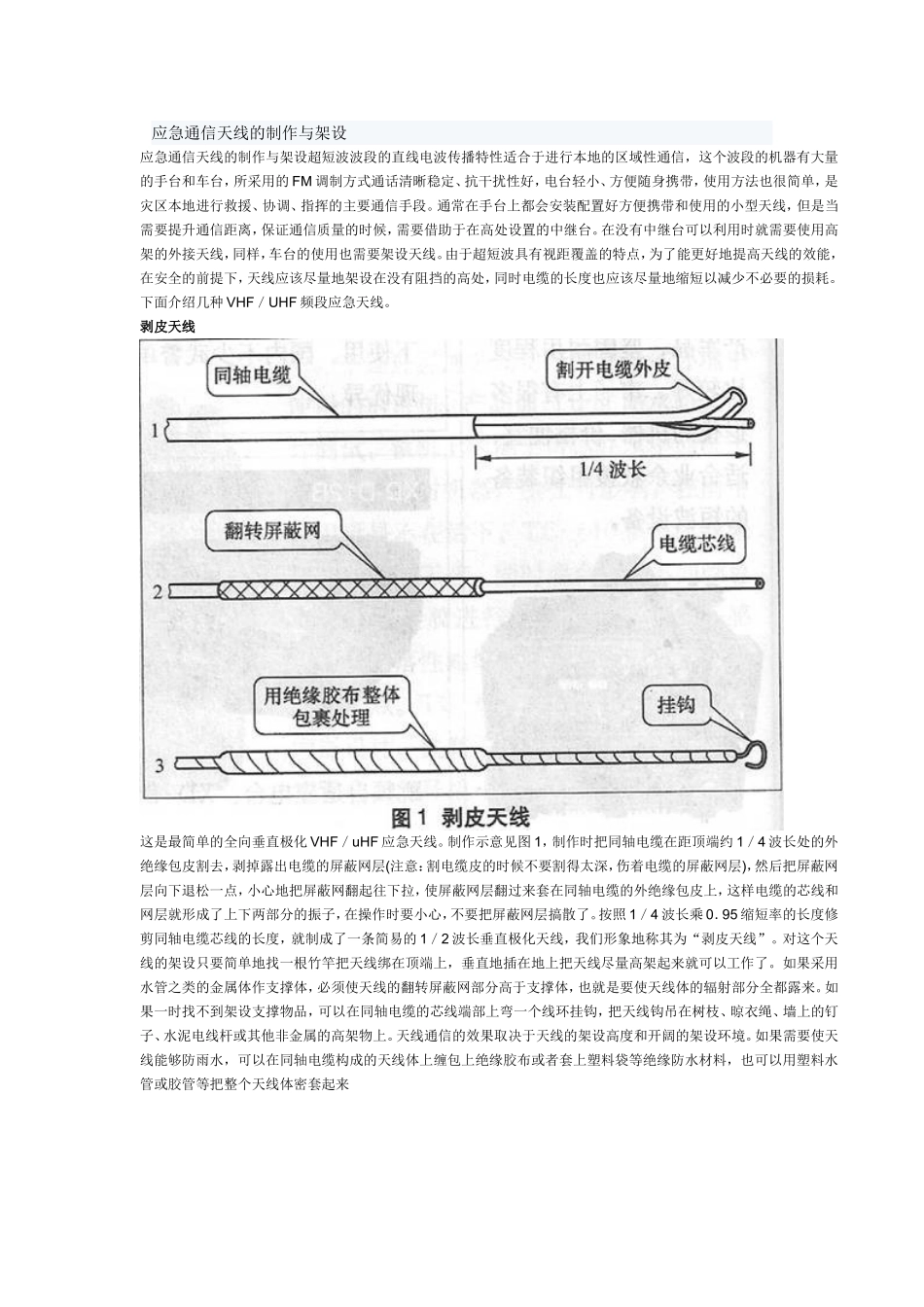 应急通信天线的制作与架设_第1页