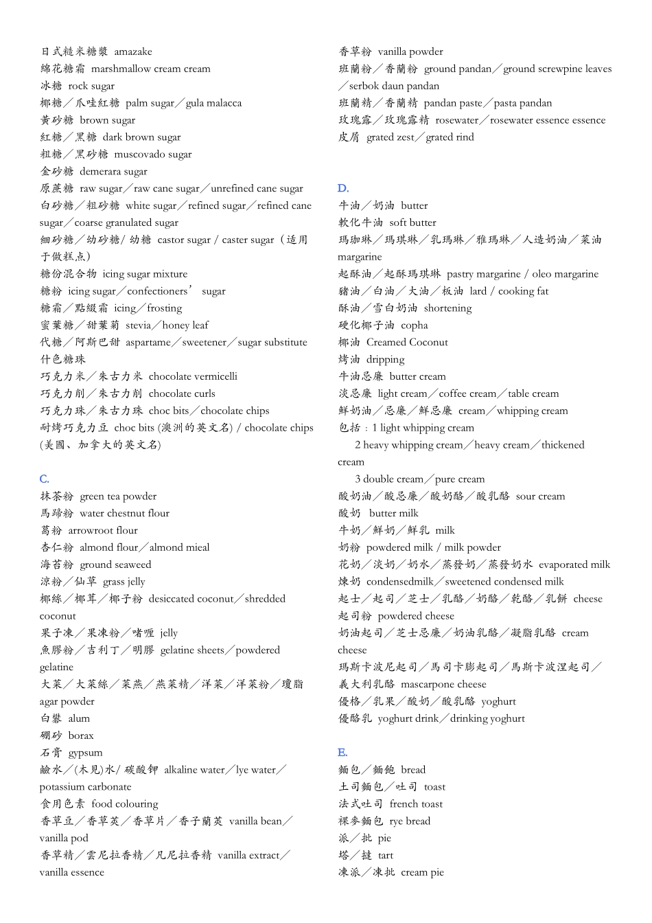 饮食英语词汇大全_第3页