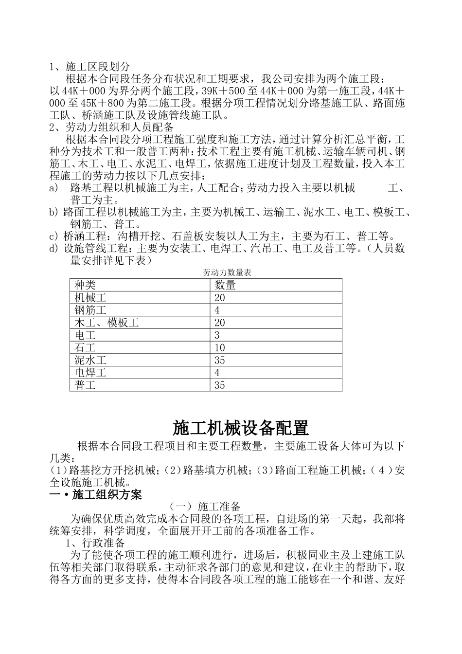 乡村公路水泥砼路面工程施工方案组织设计_第3页
