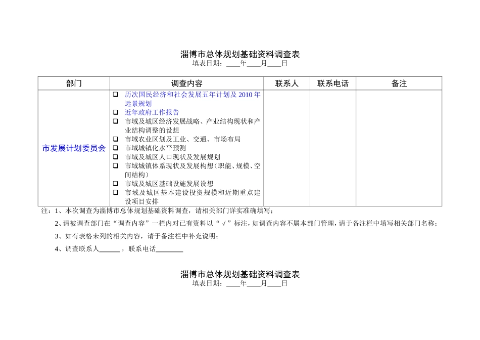 淄博市城市总体规划修编基础资料调查_第3页