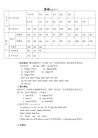 英语音标学习