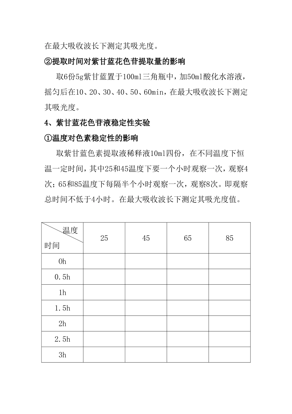 紫甘蓝色素的提取和稳定性研究分析课题_第3页