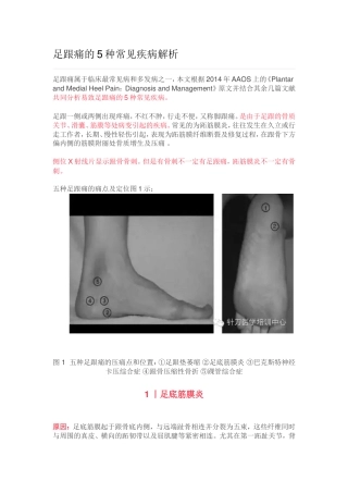 足跟痛的5种常见疾病解析针刀医学培训中心