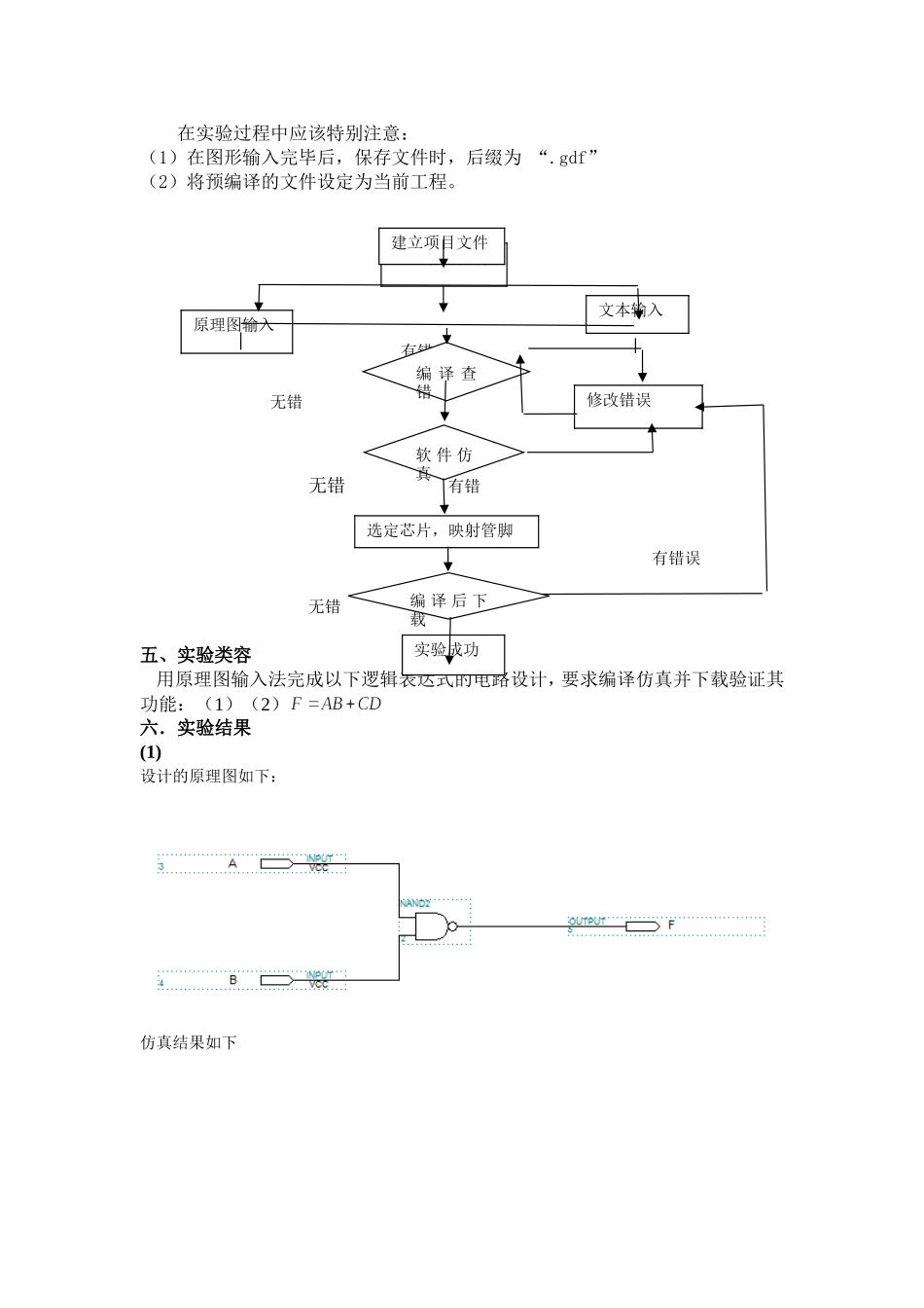 用原理图输入法设计门电路 实验报告_第2页