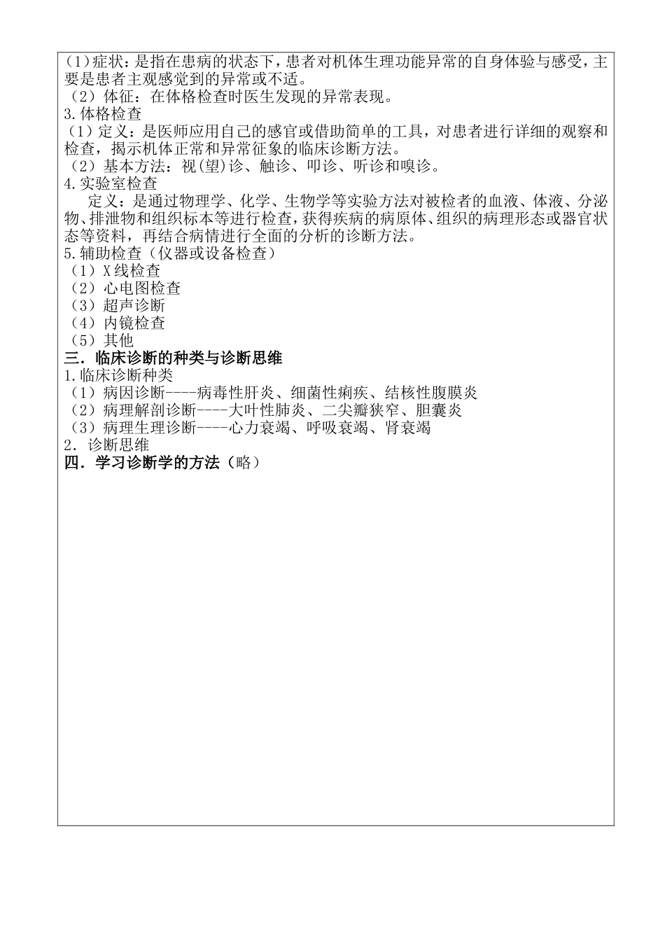 诊断学、症状、体征教学设计教案_第2页